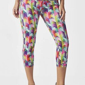 Fabletics Women's Lima Capri Multi Color Pants Size S